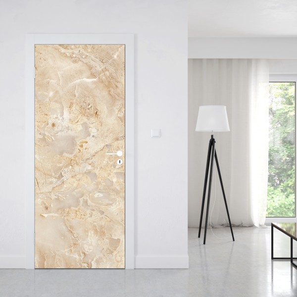 Türaufkleber beige marmortextur mit natürlichen aderungen – Wallnifity® Türaufkleber beige marmortextur mit natürlichen aderungen – Wallnifity®