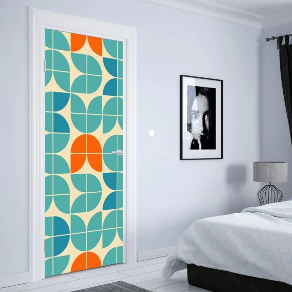 Türaufkleber leuchtender lila 3d bandwirbel – Wallnifity®