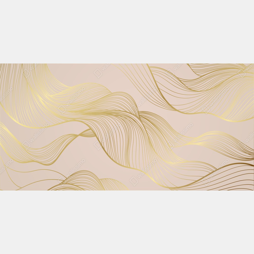 Türaufkleber abstraktes muster goldener wellen – Wallnifity® Türaufkleber abstraktes muster goldener wellen – Wallnifity®