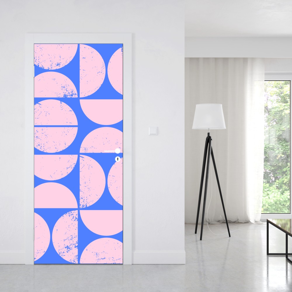 Türaufkleber pastell geometrisches kreismuster – Wallnifity® Türaufkleber pastell geometrisches kreismuster – Wallnifity®