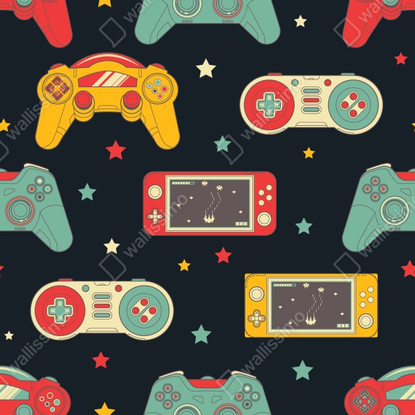 Türaufkleber retro gamecontroller muster – Wallnifity® Türaufkleber retro gamecontroller muster – Wallnifity®