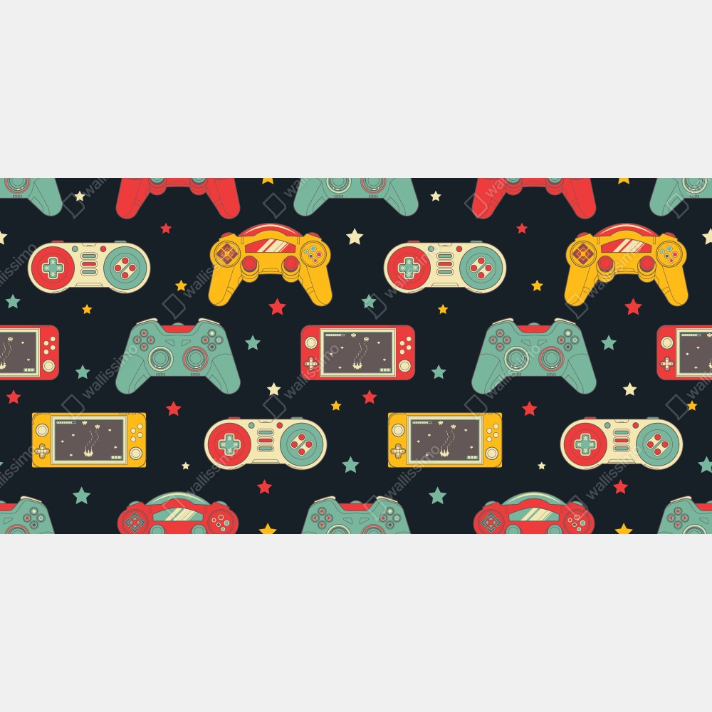 Türaufkleber retro gamecontroller muster – Wallnifity® Türaufkleber retro gamecontroller muster – Wallnifity®