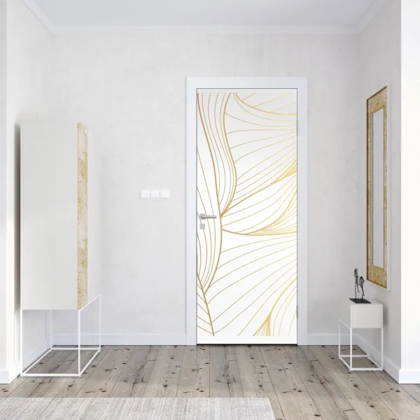 Türaufkleber pastellfarbenes geometrisches muster mit halbkreisen – Wallnifity®