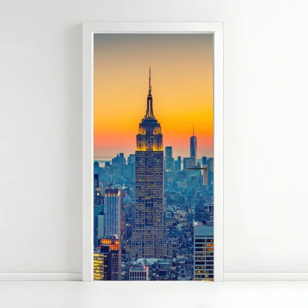 Türaufkleber aquarell eukalyptusblätter auf dunklem hintergrund – Wallnifity®
