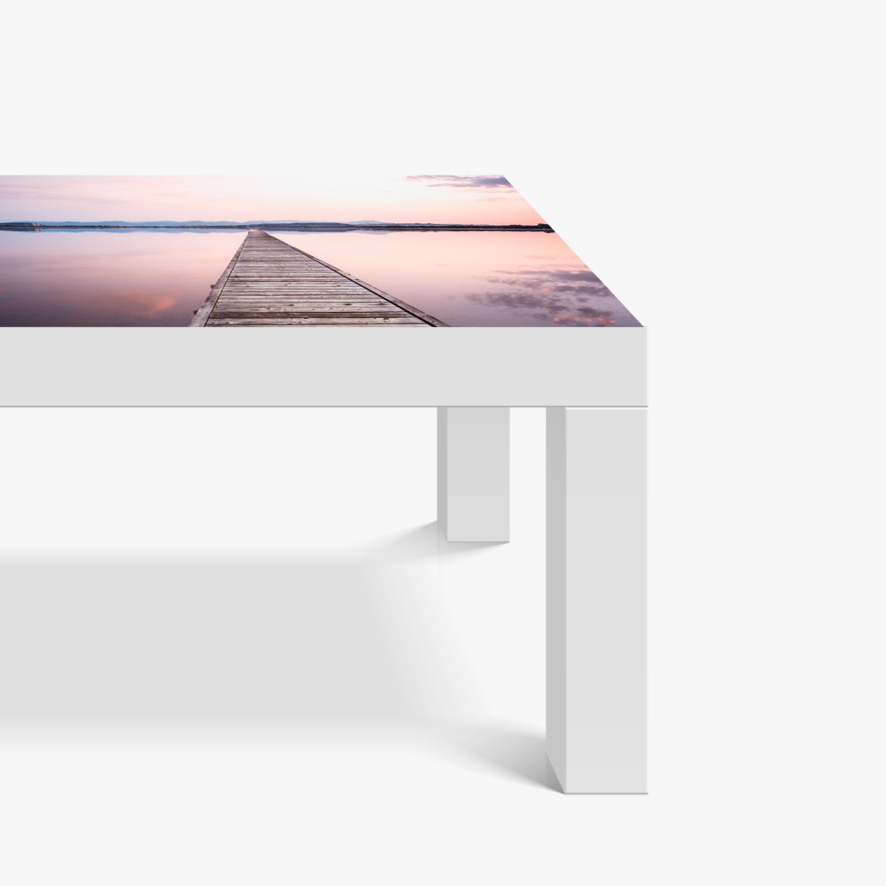Tischaufkleber und Schreibtischaufkleber holzsteg zum horizont bei sonnenuntergang – Wallnifity® Tischaufkleber und Schreibtischaufkleber holzsteg zum horizont bei sonnenuntergang – Wallnifity®