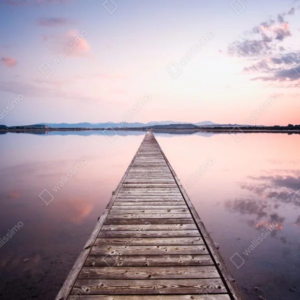 Tischaufkleber und Schreibtischaufkleber holzsteg zum horizont bei sonnenuntergang – Wallnifity® Tischaufkleber und Schreibtischaufkleber holzsteg zum horizont bei sonnenuntergang – Wallnifity®