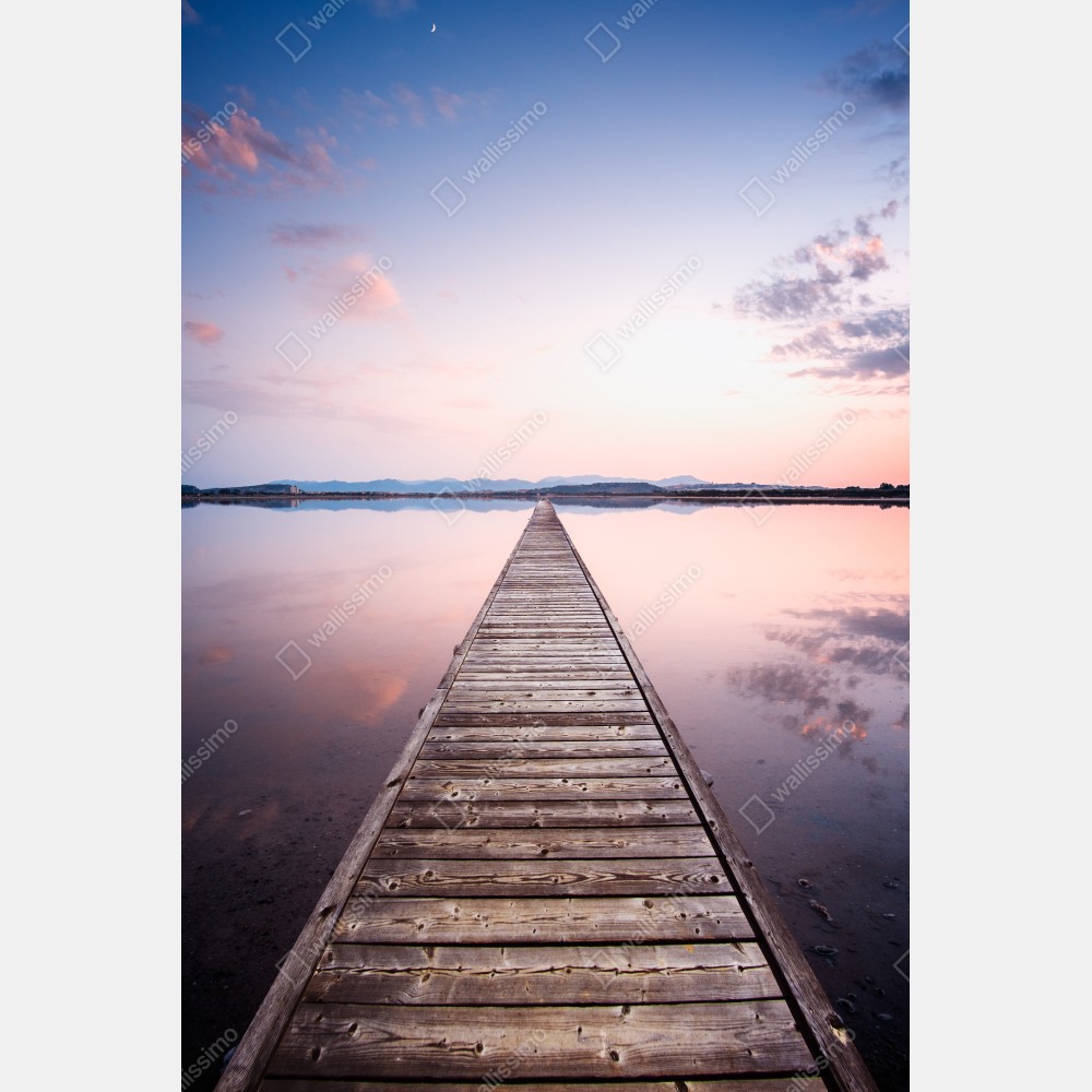 Tischaufkleber und Schreibtischaufkleber holzsteg zum horizont bei sonnenuntergang – Wallnifity® Tischaufkleber und Schreibtischaufkleber holzsteg zum horizont bei sonnenuntergang – Wallnifity®