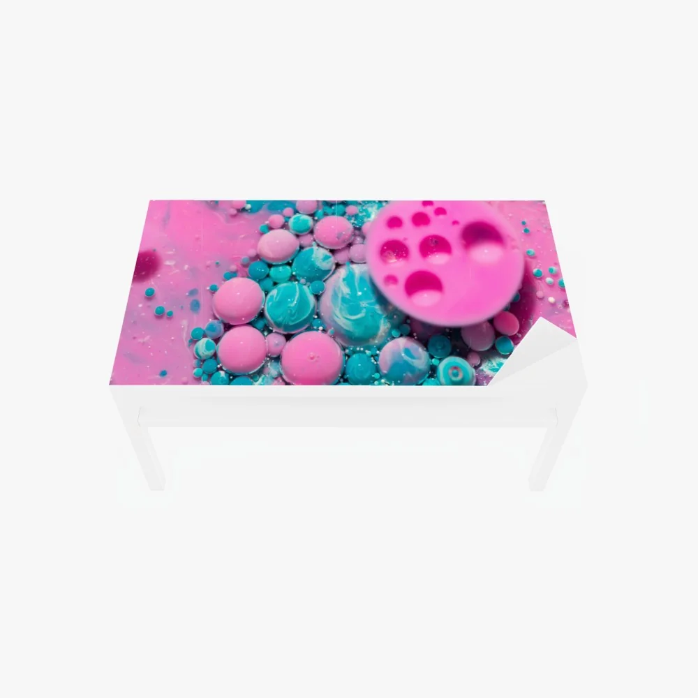Tischaufkleber und Schreibtischaufkleber rosa und türkis marmor abstrakt – Wallnifity® Tischaufkleber und Schreibtischaufkleber rosa und türkis marmor abstrakt – Wallnifity®