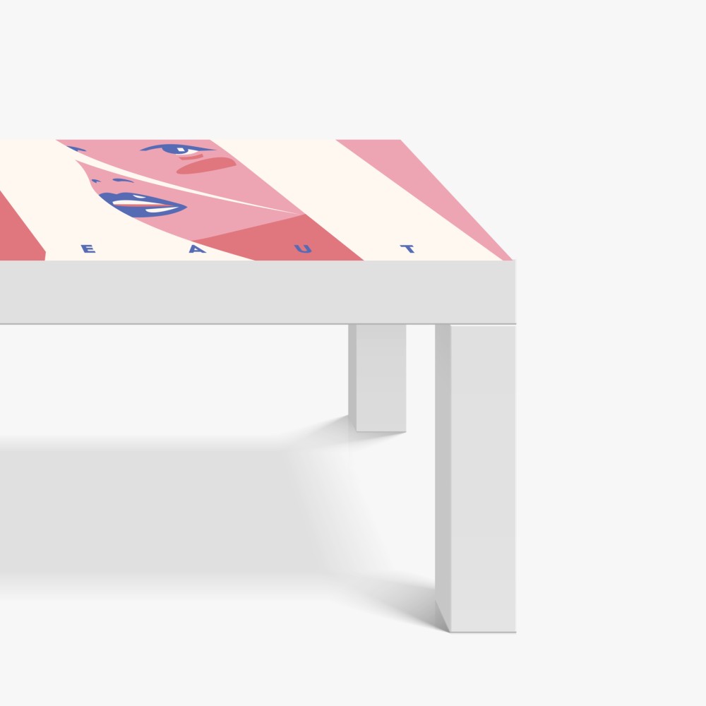Tischaufkleber und Schreibtischaufkleber pastell pop-art porträt der schönheit – Wallnifity® Tischaufkleber und Schreibtischaufkleber pastell pop-art porträt der schönheit – Wallnifity®