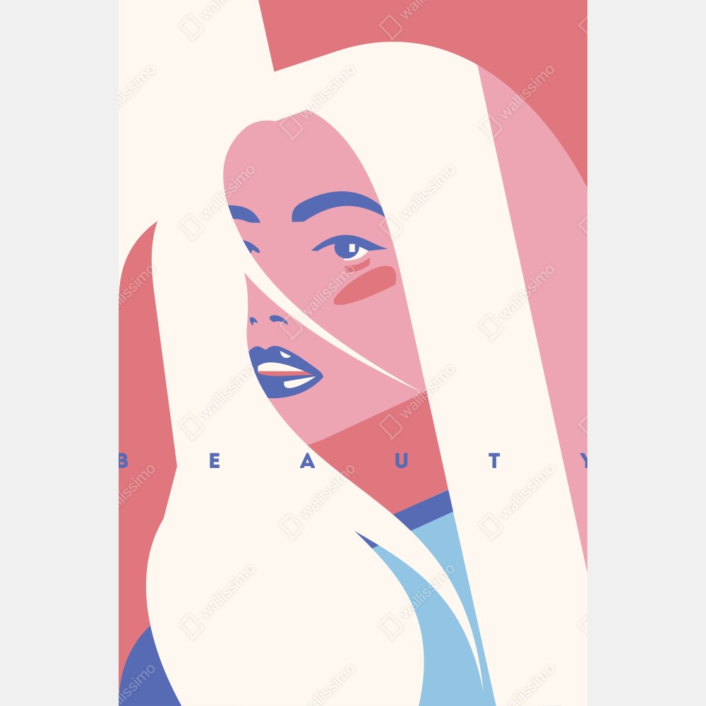 Tischaufkleber und Schreibtischaufkleber pastell pop-art porträt der schönheit – Wallnifity® Tischaufkleber und Schreibtischaufkleber pastell pop-art porträt der schönheit – Wallnifity®