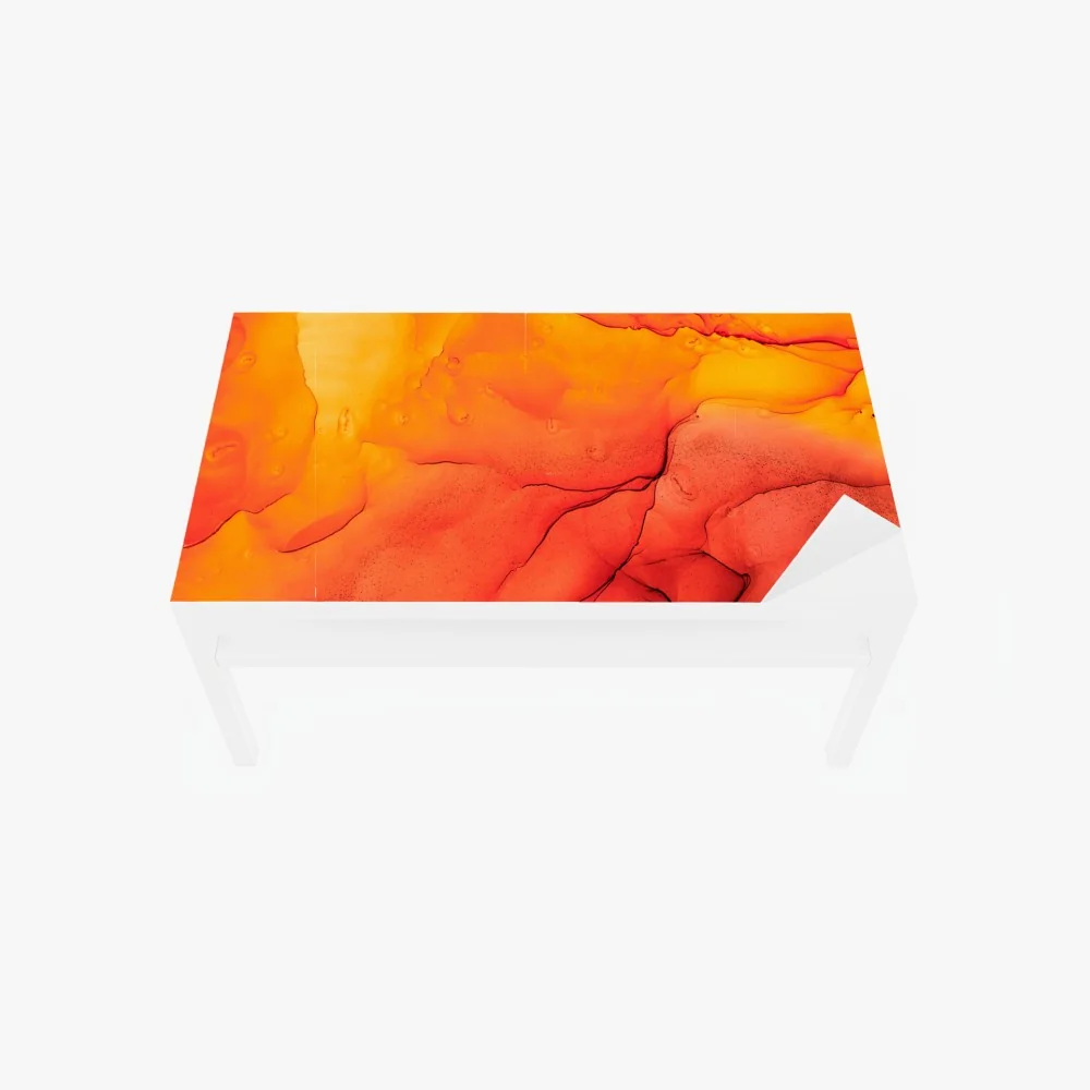 Tischaufkleber und Schreibtischaufkleber lebendige orange abstrakte alkoholkunst – Wallnifity® Tischaufkleber und Schreibtischaufkleber lebendige orange abstrakte alkoholkunst – Wallnifity®