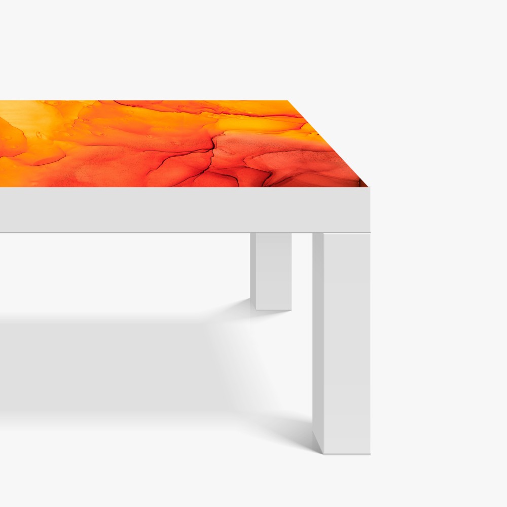 Tischaufkleber und Schreibtischaufkleber lebendige orange abstrakte alkoholkunst – Wallnifity® Tischaufkleber und Schreibtischaufkleber lebendige orange abstrakte alkoholkunst – Wallnifity®