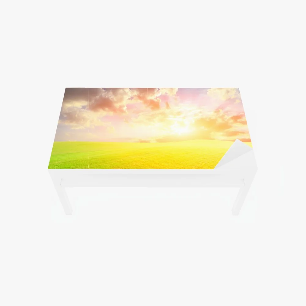 Tischaufkleber und Schreibtischaufkleber sonnenbeschienene wiese bei sonnenuntergang – Wallnifity® Tischaufkleber und Schreibtischaufkleber sonnenbeschienene wiese bei sonnenuntergang – Wallnifity®