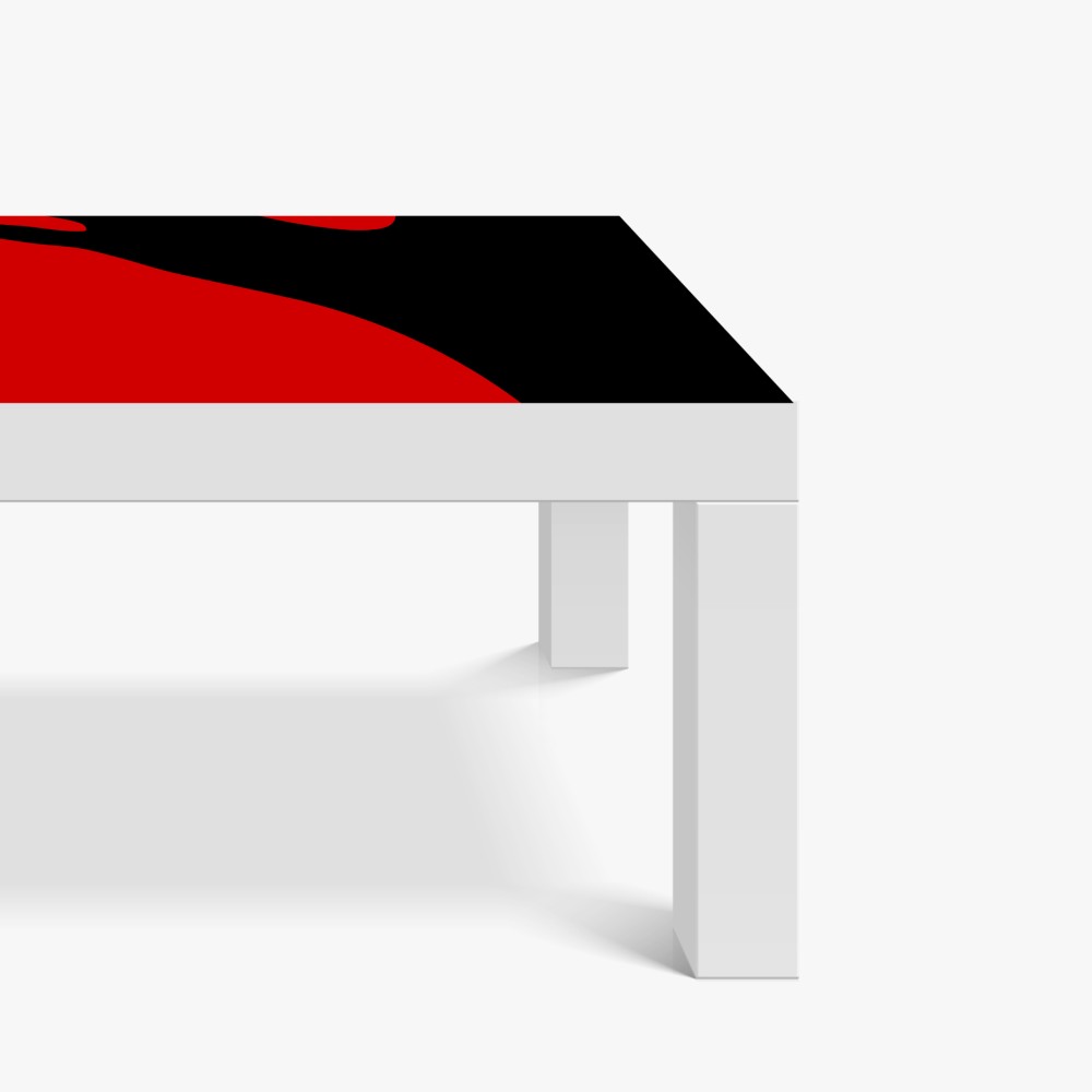 Tischaufkleber und Schreibtischaufkleber kräftige rot-schwarze silhouette – Wallnifity® Tischaufkleber und Schreibtischaufkleber kräftige rot-schwarze silhouette – Wallnifity®
