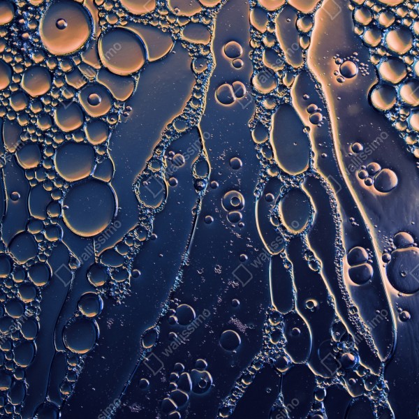 Tischaufkleber und Schreibtischaufkleber blaue und goldene abstrakte blasen – Wallnifity® Tischaufkleber und Schreibtischaufkleber blaue und goldene abstrakte blasen – Wallnifity®