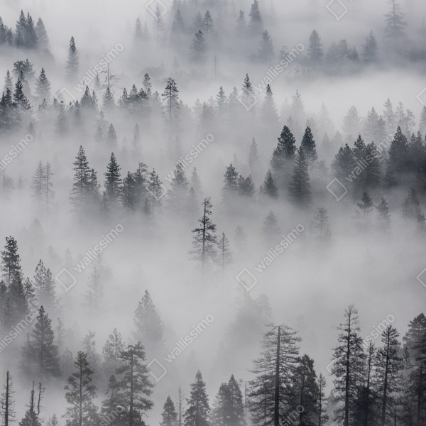 Tischaufkleber und Schreibtischaufkleber nebeliger kiefernwald – Wallnifity® Tischaufkleber und Schreibtischaufkleber nebeliger kiefernwald – Wallnifity®