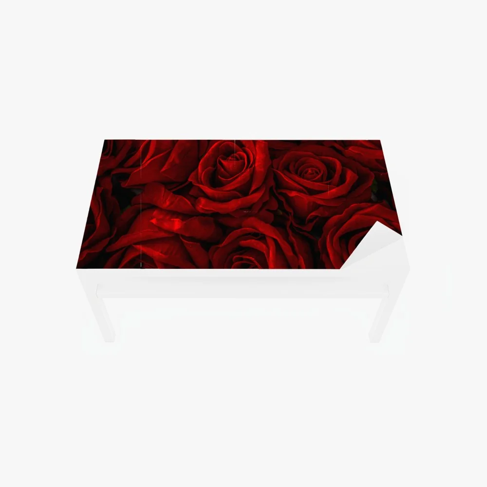 Tischaufkleber und Schreibtischaufkleber intensive rote rosen nahaufnahme – Wallnifity® Tischaufkleber und Schreibtischaufkleber intensive rote rosen nahaufnahme – Wallnifity®