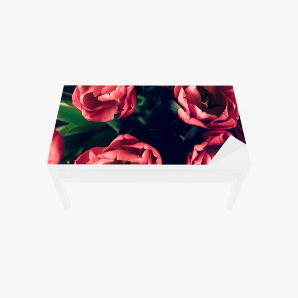 Tischaufkleber und Schreibtischaufkleber stimmungsvolles rosa tulpenbukett – Wallnifity® Tischaufkleber und Schreibtischaufkleber stimmungsvolles rosa tulpenbukett – Wallnifity®