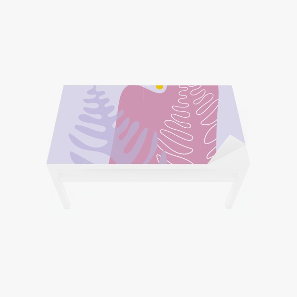 Tischaufkleber und Schreibtischaufkleber zarte pastell-botanische abstraktion – Wallnifity® Tischaufkleber und Schreibtischaufkleber zarte pastell-botanische abstraktion – Wallnifity®