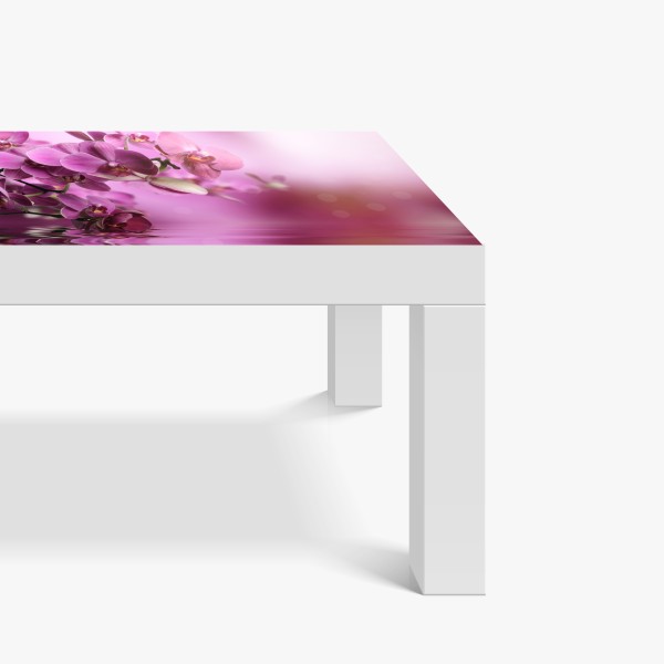 Tischaufkleber und Schreibtischaufkleber rosa orchideen spiegelung – Wallnifity® Tischaufkleber und Schreibtischaufkleber rosa orchideen spiegelung – Wallnifity®