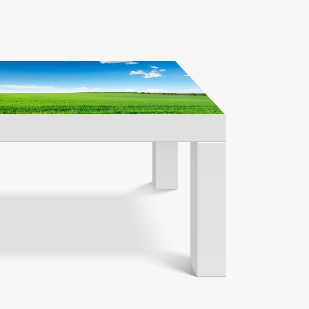 Tischaufkleber und Schreibtischaufkleber ruhige grüne wiese unter blauem himmel – Wallnifity® Tischaufkleber und Schreibtischaufkleber ruhige grüne wiese unter blauem himmel – Wallnifity®