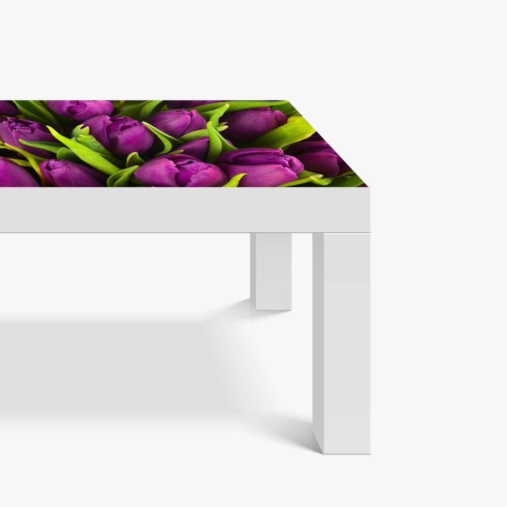 Tischaufkleber und Schreibtischaufkleber lila tulpen im bukett – Wallnifity® Tischaufkleber und Schreibtischaufkleber lila tulpen im bukett – Wallnifity®