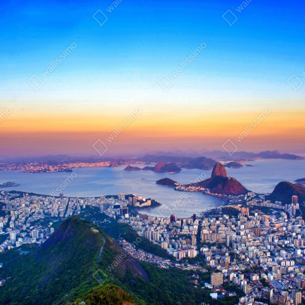 Tischaufkleber und Schreibtischaufkleber panorama von Rio de Janeiro bei sonnenuntergang – Wallnifity® Tischaufkleber und Schreibtischaufkleber panorama von Rio de Janeiro bei sonnenuntergang – Wallnifity®