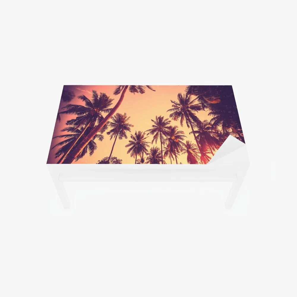 Tischaufkleber und Schreibtischaufkleber vintage tropischer sonnenuntergang mit palmen – Wallnifity® Tischaufkleber und Schreibtischaufkleber vintage tropischer sonnenuntergang mit palmen – Wallnifity®