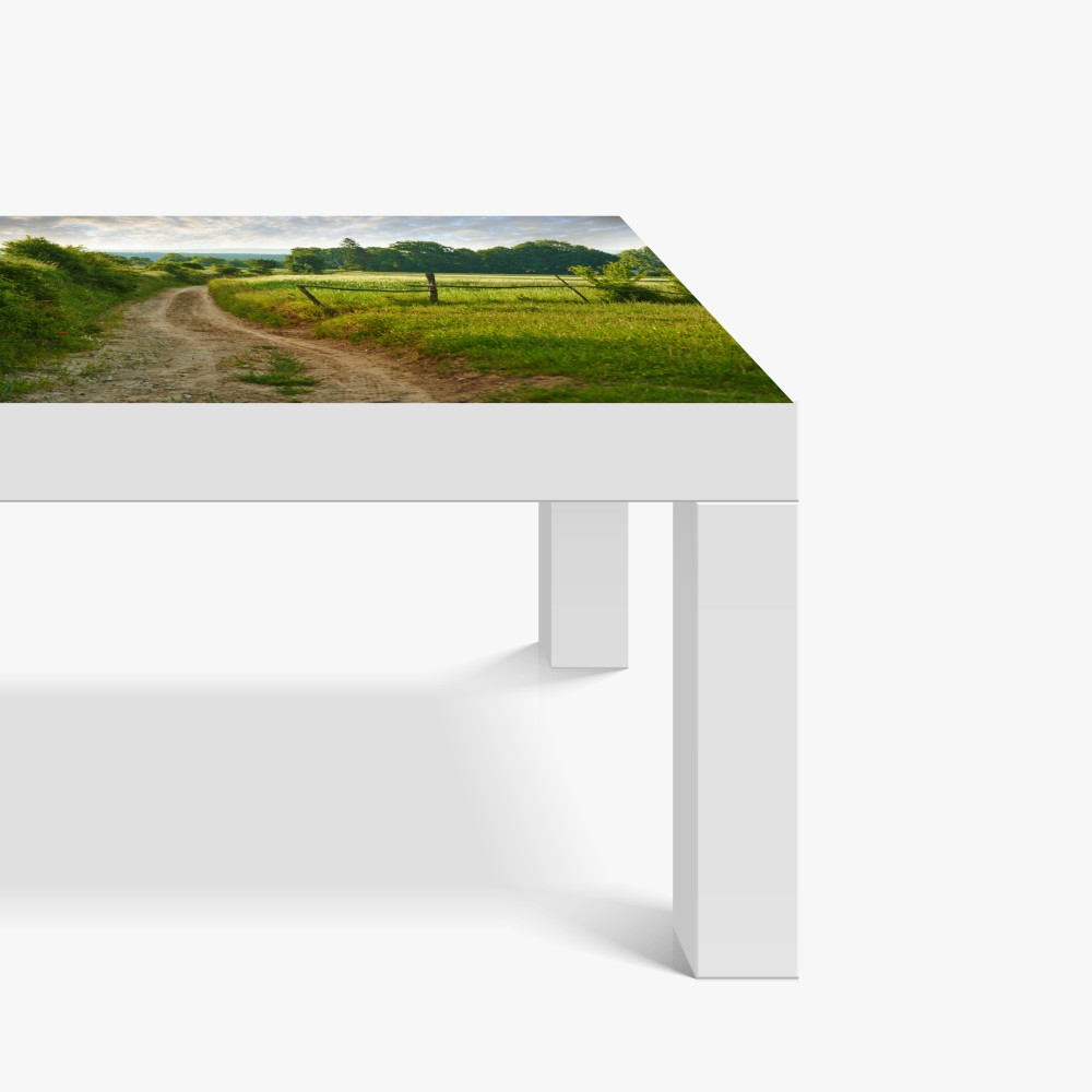 Tischaufkleber und Schreibtischaufkleber sonniger landweg durch grüne wiesen – Wallnifity® Tischaufkleber und Schreibtischaufkleber sonniger landweg durch grüne wiesen – Wallnifity®
