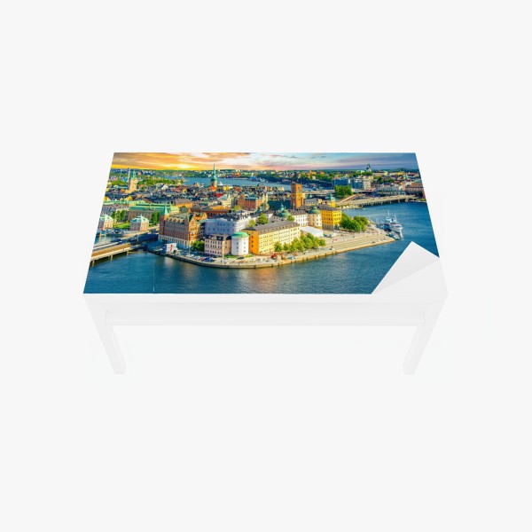 Tischaufkleber und Schreibtischaufkleber tropisches strandpanorama in Punta Cana – Wallnifity®