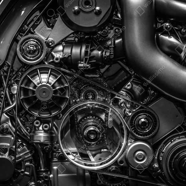 Tischaufkleber und Schreibtischaufkleber präzise motor-nahaufnahme im industrial-stil – Wallnifity® Tischaufkleber und Schreibtischaufkleber präzise motor-nahaufnahme im industrial-stil – Wallnifity®