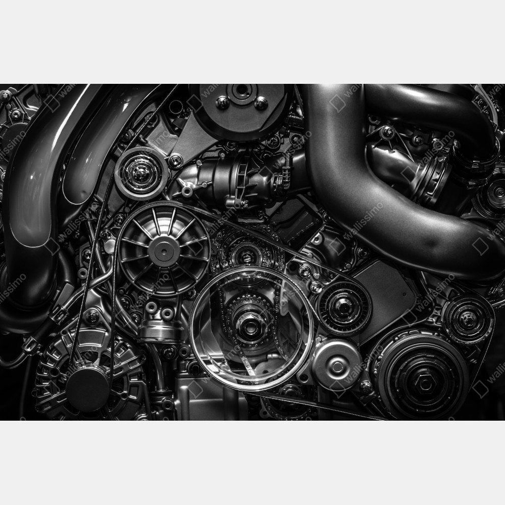Tischaufkleber und Schreibtischaufkleber präzise motor-nahaufnahme im industrial-stil – Wallnifity® Tischaufkleber und Schreibtischaufkleber präzise motor-nahaufnahme im industrial-stil – Wallnifity®