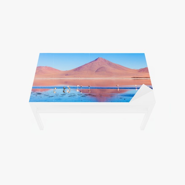 Tischaufkleber und Schreibtischaufkleber luftpanorama der küste von Teneriffa mit dem Mount Teide – Wallnifity®
