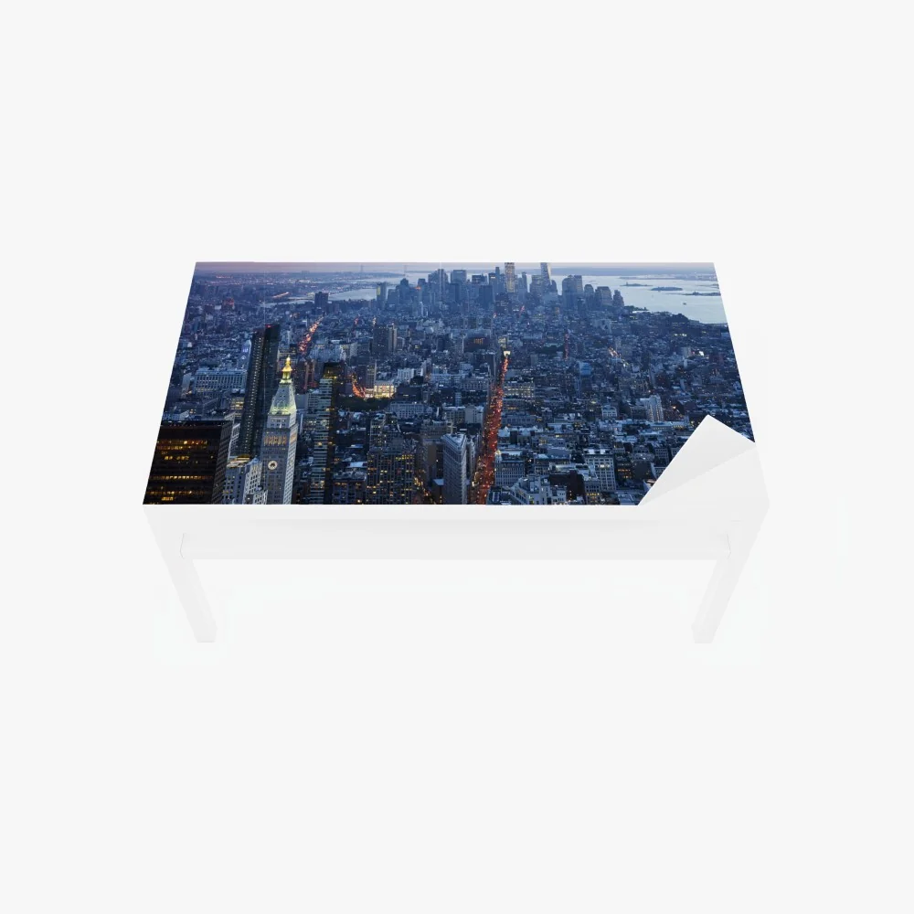 Tischaufkleber und Schreibtischaufkleber sonnenuntergang über Manhattan skyline – Wallnifity® Tischaufkleber und Schreibtischaufkleber sonnenuntergang über Manhattan skyline – Wallnifity®