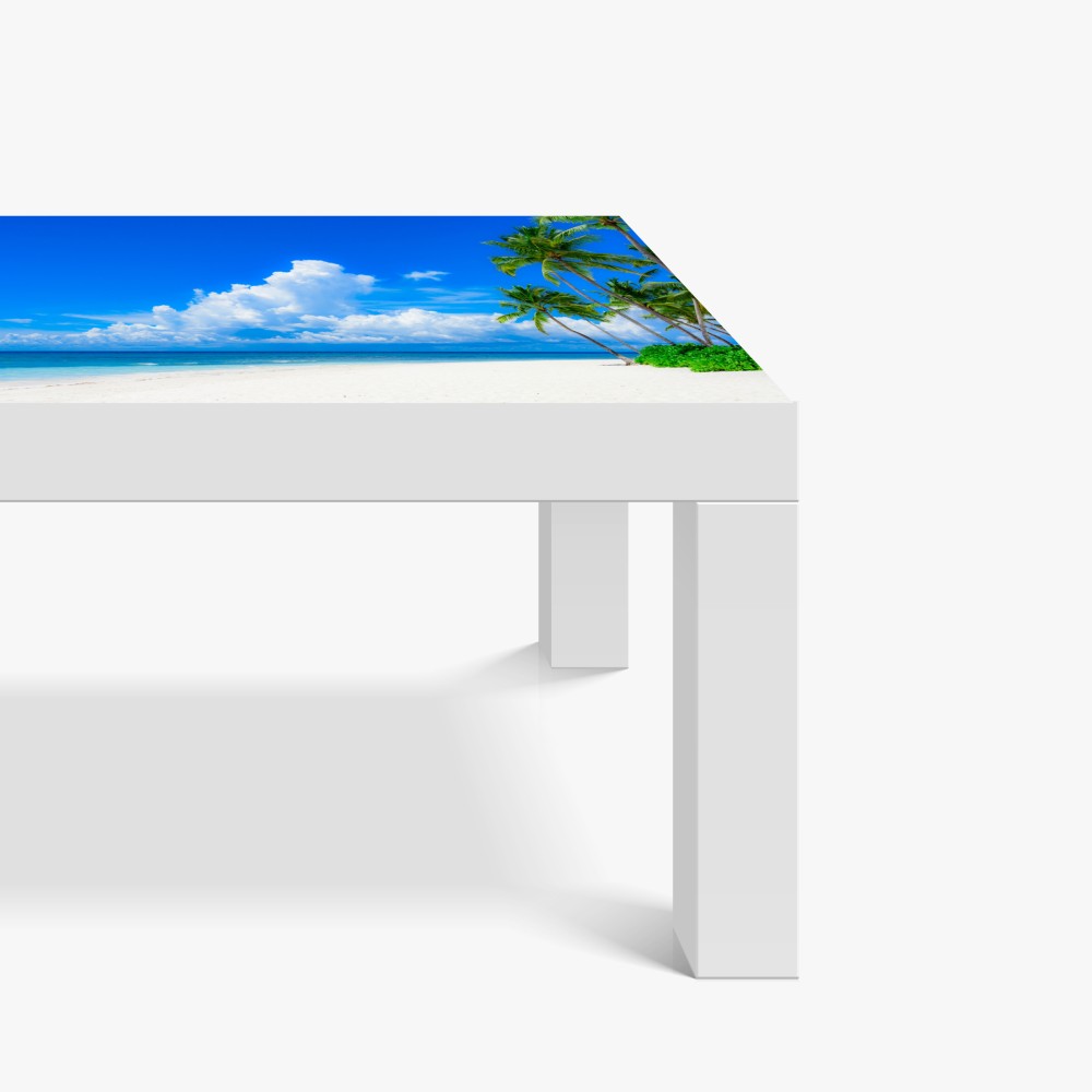 Tischaufkleber und Schreibtischaufkleber tropischer palmenstrand unter blauem himmel – Wallnifity® Tischaufkleber und Schreibtischaufkleber tropischer palmenstrand unter blauem himmel – Wallnifity®