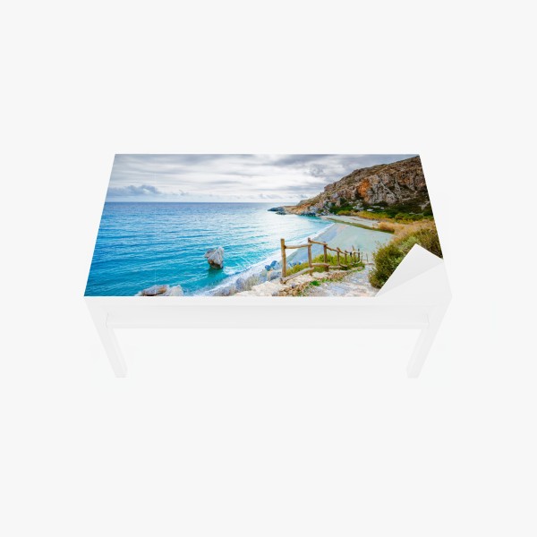 Tischaufkleber und Schreibtischaufkleber Miami sonnenuntergang skyline – Wallnifity®