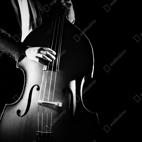Tischaufkleber und Schreibtischaufkleber kontrabassist im dramatischen licht – Wallnifity® Tischaufkleber und Schreibtischaufkleber kontrabassist im dramatischen licht – Wallnifity®