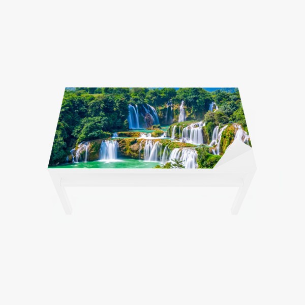 Tischaufkleber und Schreibtischaufkleber nebliger morgen am Lacu Rosu – Wallnifity®