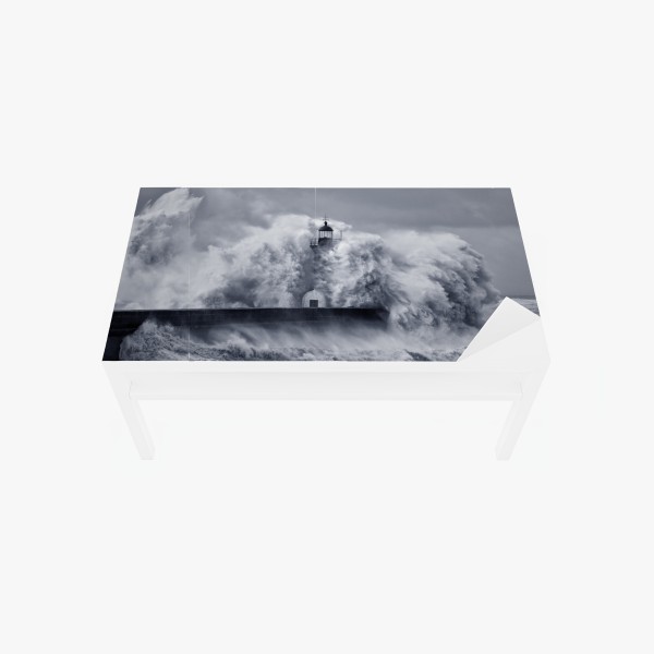 Tischaufkleber und Schreibtischaufkleber Miami sonnenuntergang skyline – Wallnifity®