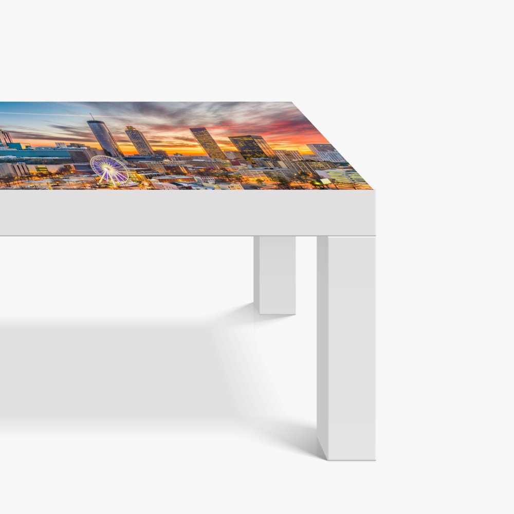 Tischaufkleber und Schreibtischaufkleber Atlanta skyline bei sonnenuntergang – Wallnifity® Tischaufkleber und Schreibtischaufkleber Atlanta skyline bei sonnenuntergang – Wallnifity®
