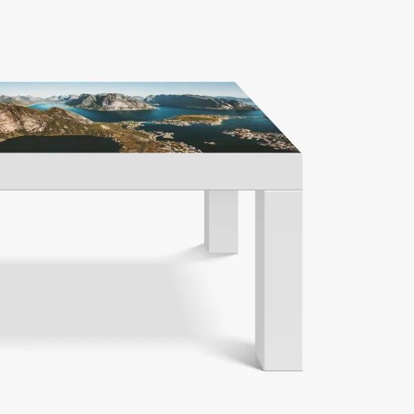 Tischaufkleber und Schreibtischaufkleber luftige wolkenlandschaft im soften blau – Wallnifity®