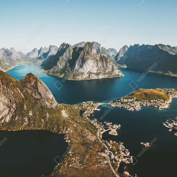 Tischaufkleber und Schreibtischaufkleber majestätische fjordlandschaft – Wallnifity® Tischaufkleber und Schreibtischaufkleber majestätische fjordlandschaft – Wallnifity®