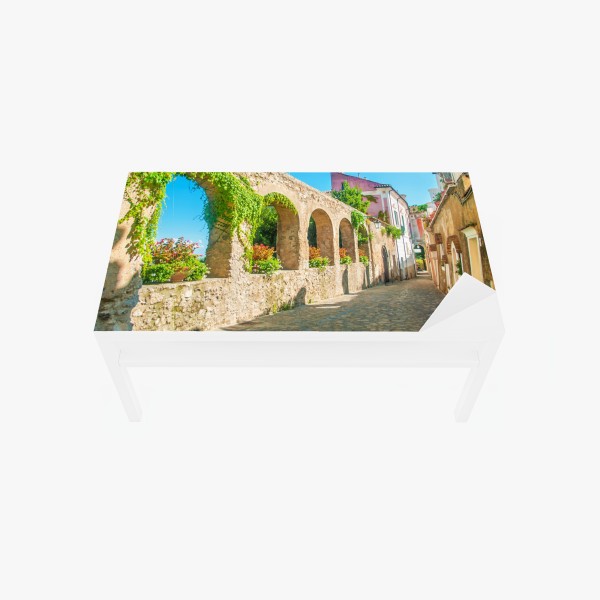 Tischaufkleber und Schreibtischaufkleber pastell tropisches blattmuster – Wallnifity®