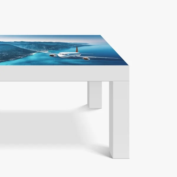 Tischaufkleber und Schreibtischaufkleber küstenflug über türkisblauem meer – Wallnifity® Tischaufkleber und Schreibtischaufkleber küstenflug über türkisblauem meer – Wallnifity®