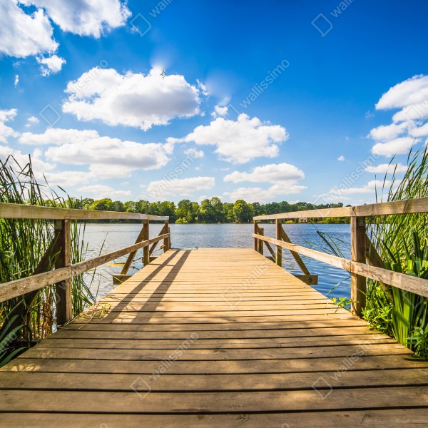 Tischaufkleber und Schreibtischaufkleber sonniger steg am see – Wallnifity® Tischaufkleber und Schreibtischaufkleber sonniger steg am see – Wallnifity®