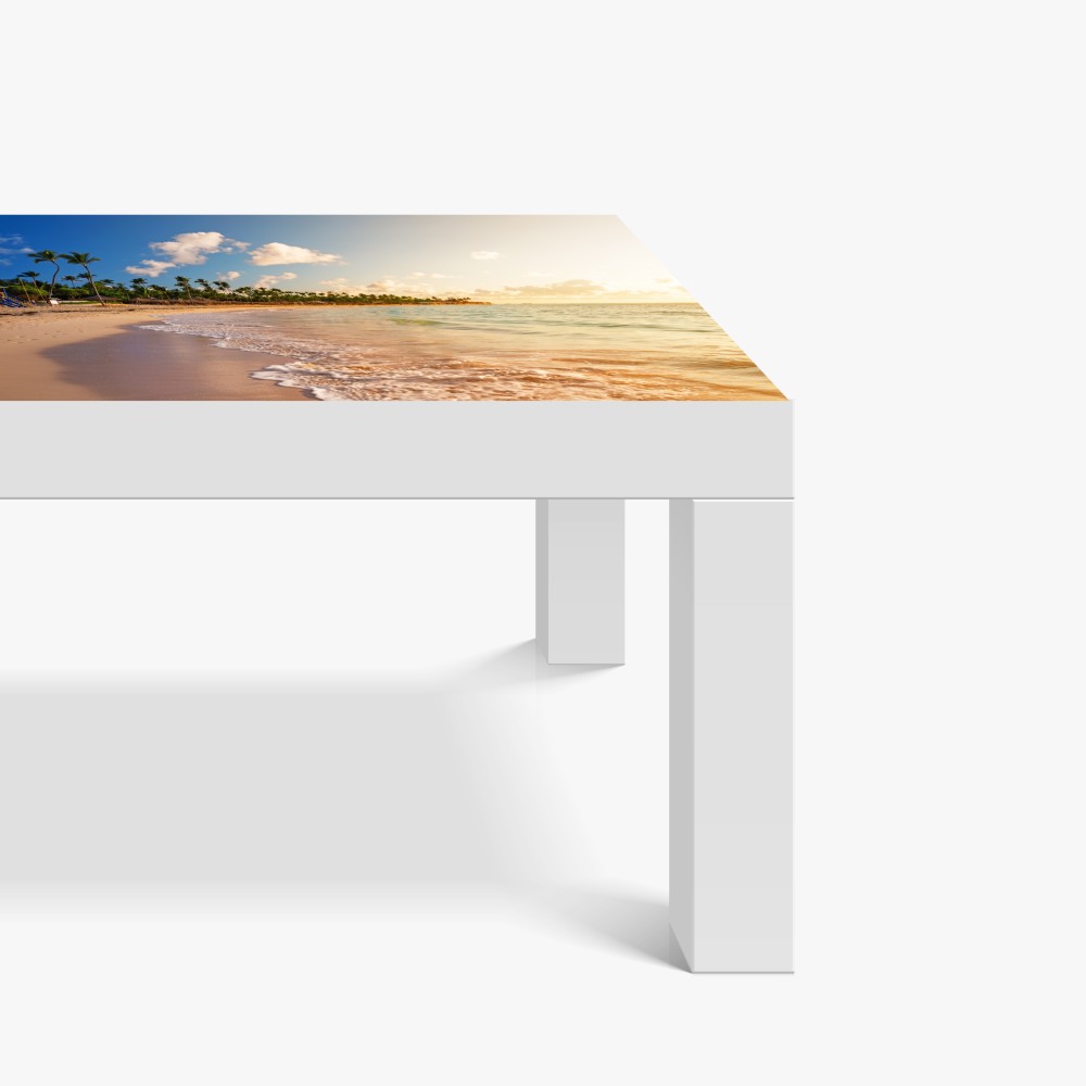 Tischaufkleber und Schreibtischaufkleber tropischer sonnenuntergang am strand mit palmensilhouetten – Wallnifity® Tischaufkleber und Schreibtischaufkleber tropischer sonnenuntergang am strand mit palmensilhouetten – Wallnifity®