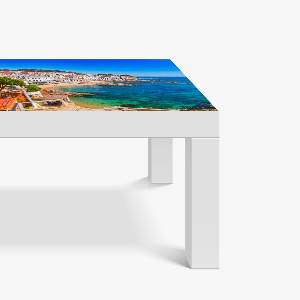Tischaufkleber und Schreibtischaufkleber sonniges mediterranes küstendorf – Wallnifity® Tischaufkleber und Schreibtischaufkleber sonniges mediterranes küstendorf – Wallnifity®