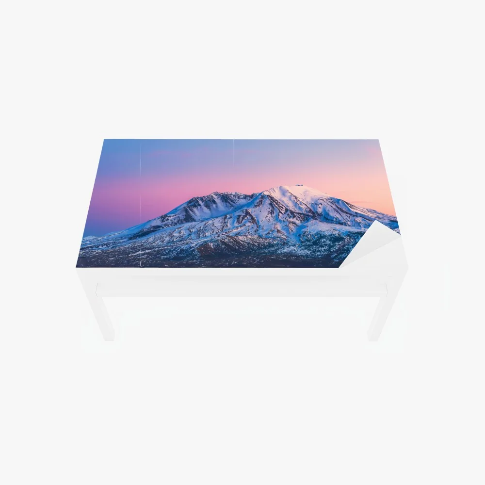 Tischaufkleber und Schreibtischaufkleber sonnenuntergang über Mount St. Helens im winter – Wallnifity® Tischaufkleber und Schreibtischaufkleber sonnenuntergang über Mount St. Helens im winter – Wallnifity®