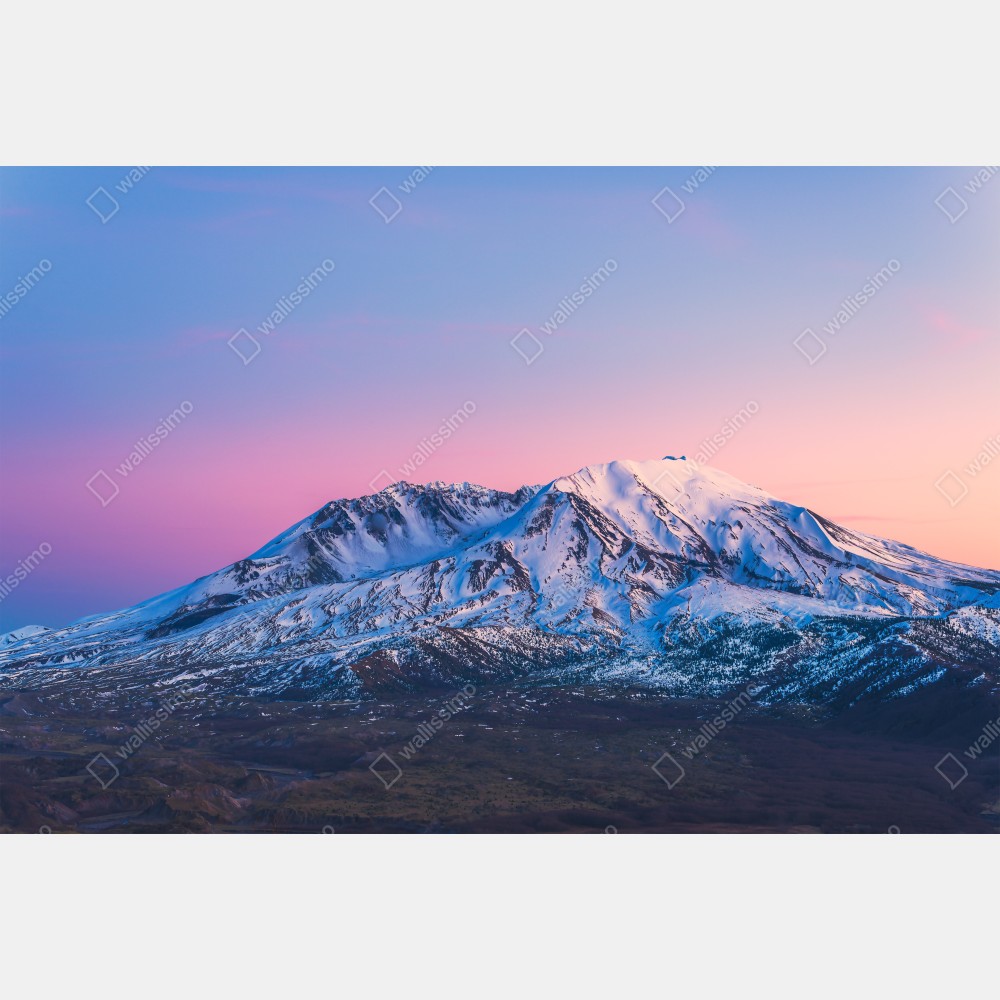 Tischaufkleber und Schreibtischaufkleber sonnenuntergang über Mount St. Helens im winter – Wallnifity® Tischaufkleber und Schreibtischaufkleber sonnenuntergang über Mount St. Helens im winter – Wallnifity®
