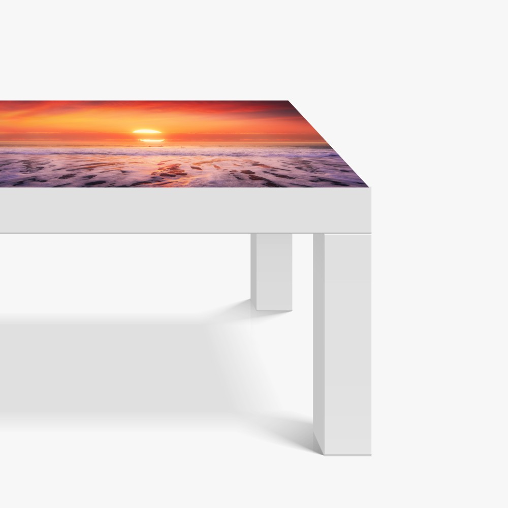Tischaufkleber und Schreibtischaufkleber goldener sonnenuntergang über ruhigem strand – Wallnifity® Tischaufkleber und Schreibtischaufkleber goldener sonnenuntergang über ruhigem strand – Wallnifity®